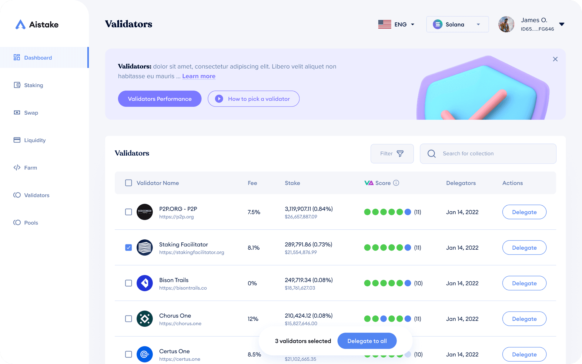 Validator Listing: Transparent Delegator Selection