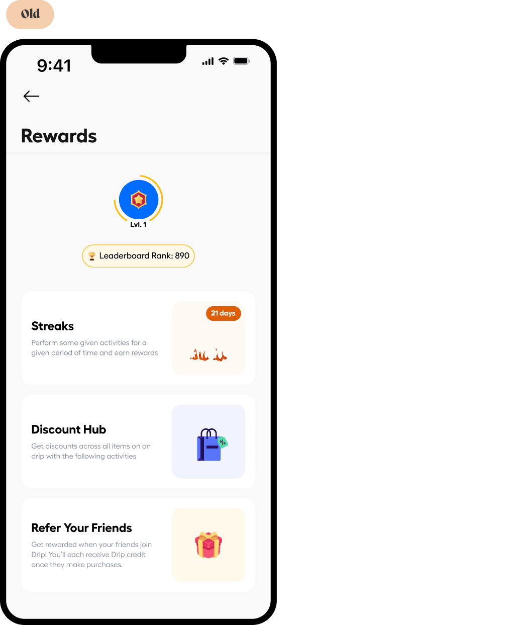 Old, Discount Hub as a task list