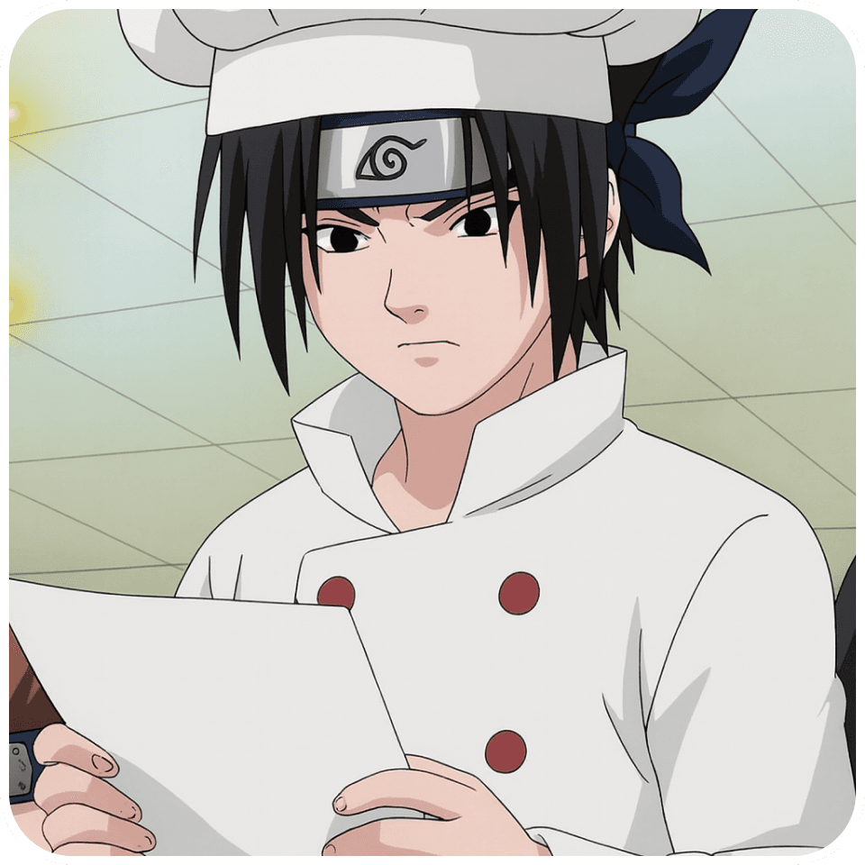 Chef reading a recipe