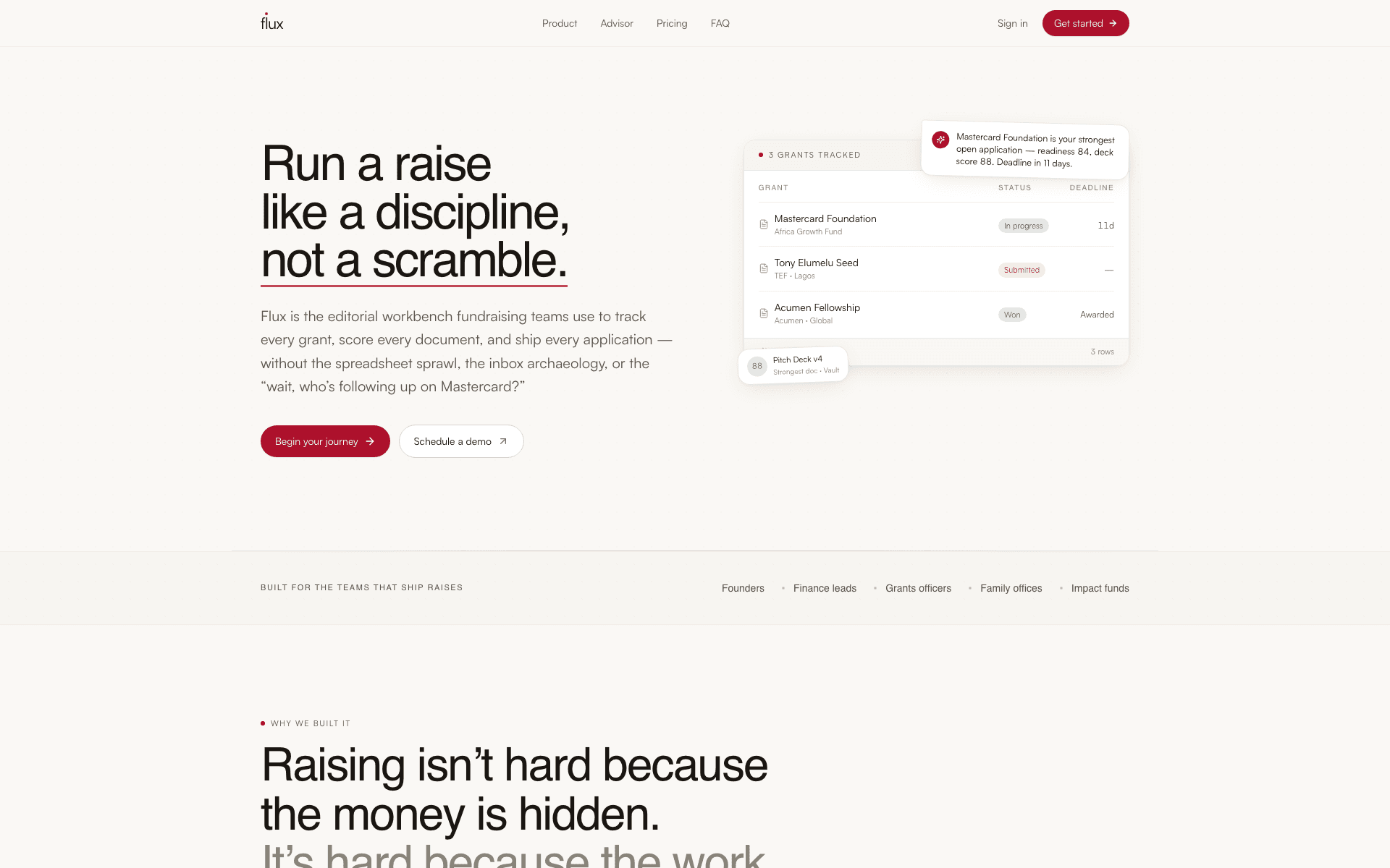 Flux home page