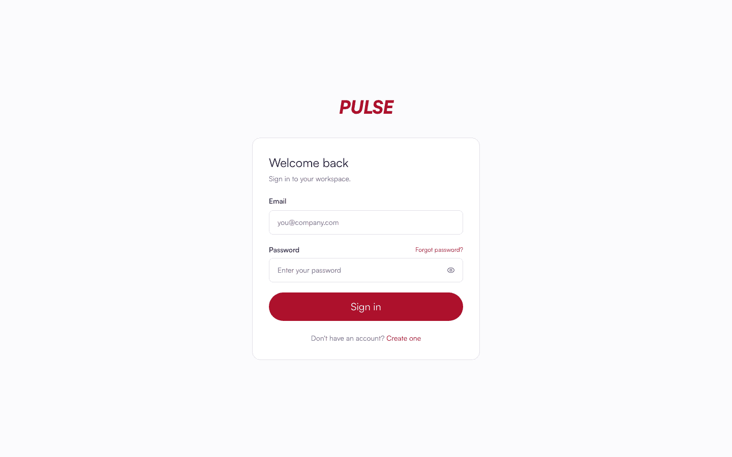 Pulse home page
