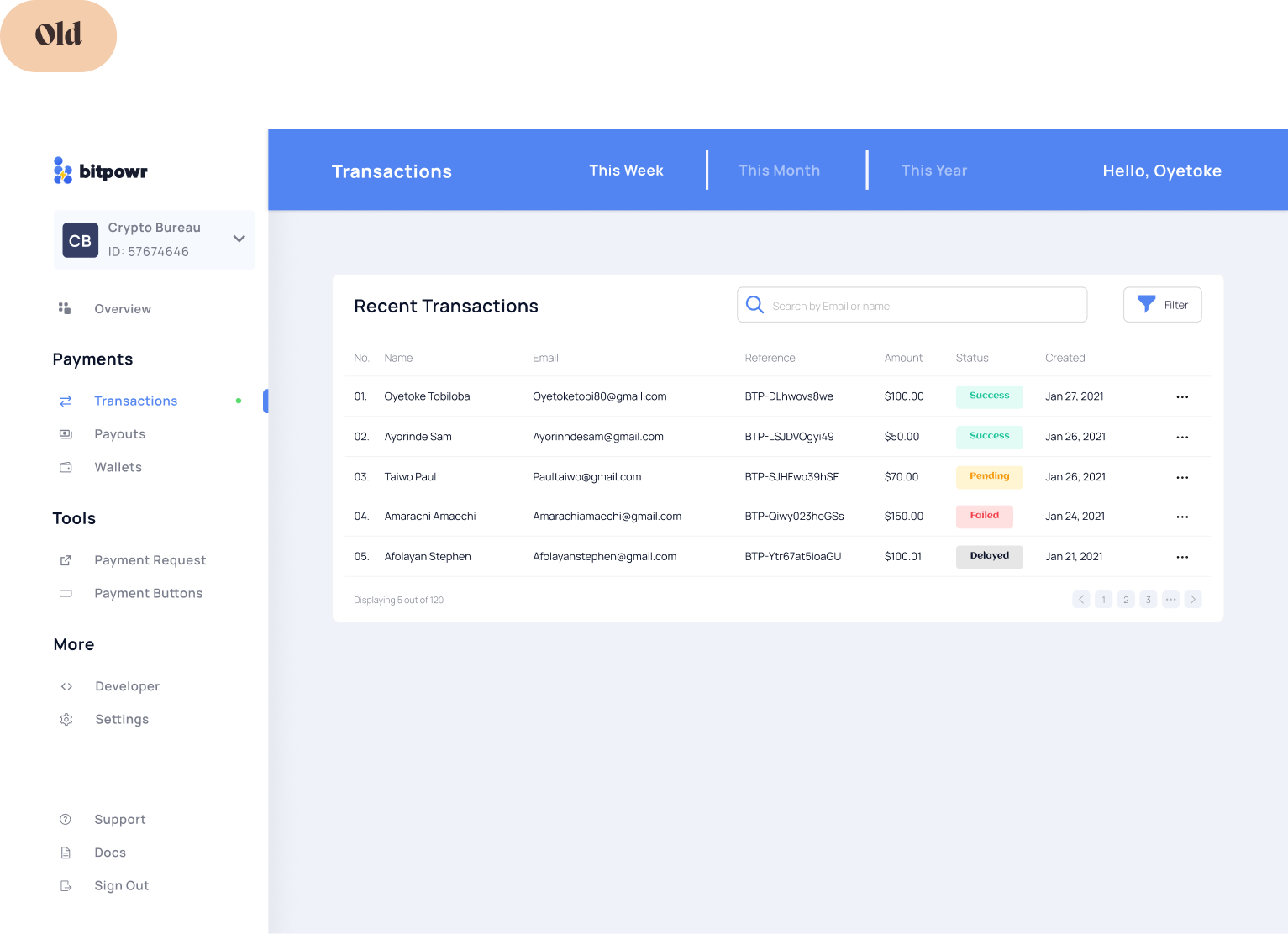 The Transaction Ledger, before