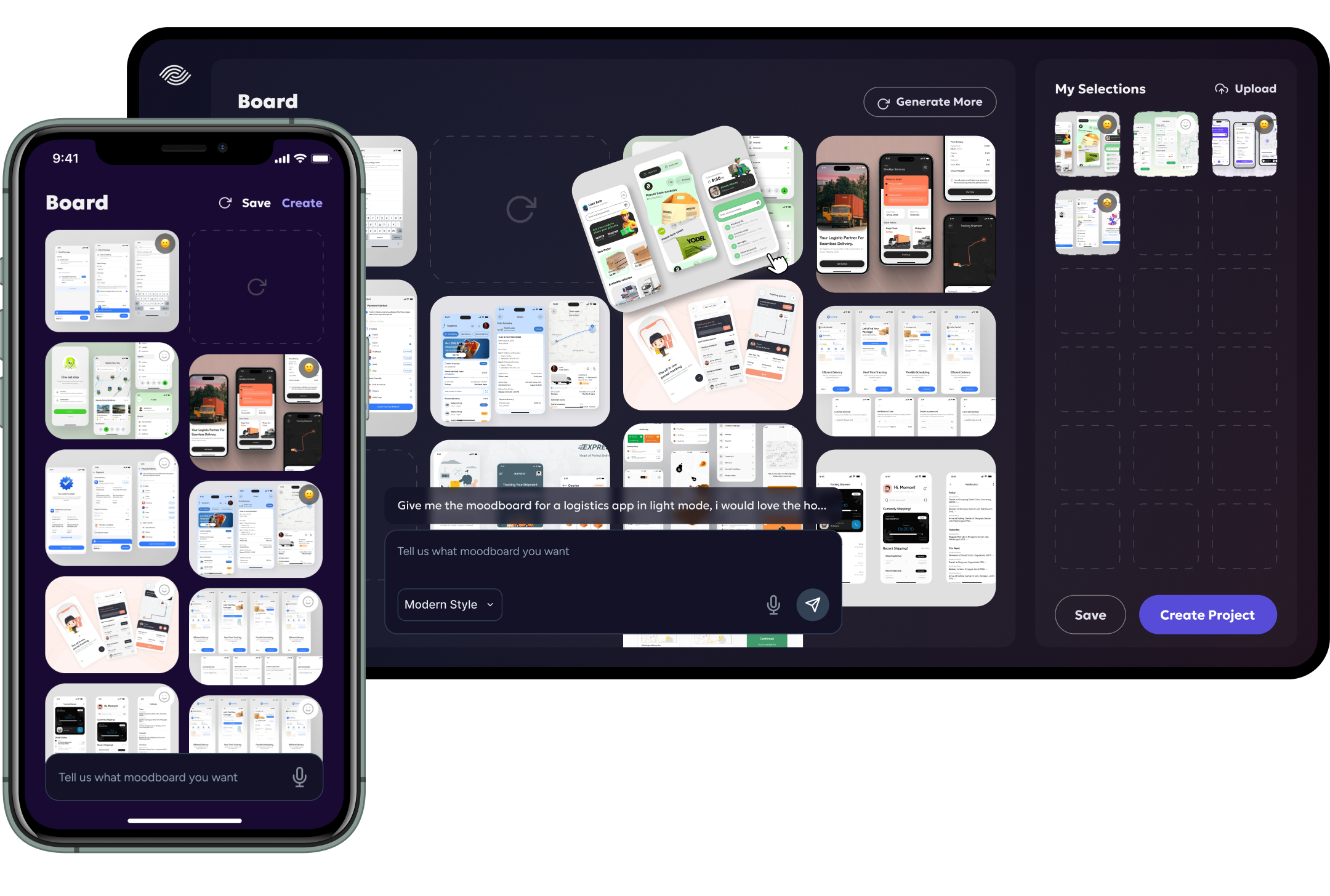 VisionPeak overview, moodboard-first AI workflow